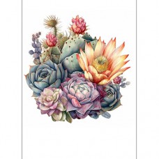 FLORAL BEAUTIES GREETING CARD Succulent 2